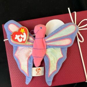 Ty Pink and Blue Stuffed Butterfly